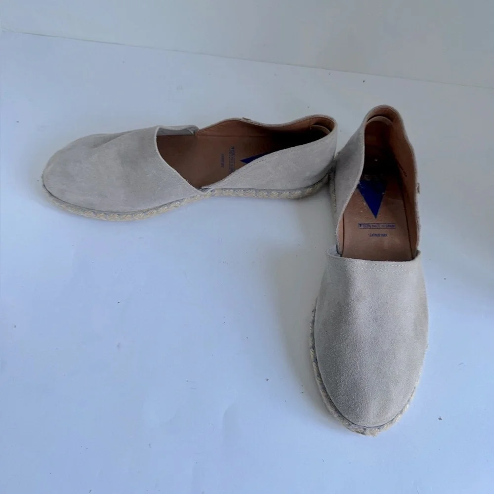 Verbenas Carmen Womens 42 EU Shoes Gray Suede Leather Espadrille Flat Sandals - Picture 3 of 12